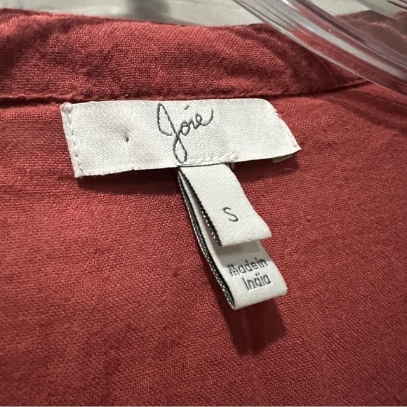 Joie Tsoline Embroidered Top Small 💯 Cotton Boho Fall Blouse O - Picture 5 of 5